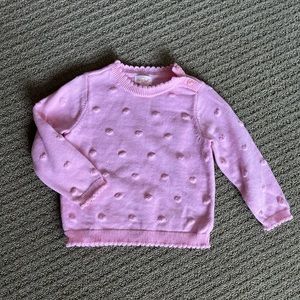 Cat and Jack Toddler Pink Girl Valentines Sweater -18 months